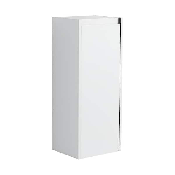 Unbranded 11.81 in. W x 9.81 in. D x 29.5 in. H Bathroom Storage Wall Cabinet in White, With Soft Close Door, Bath Side Cabinet