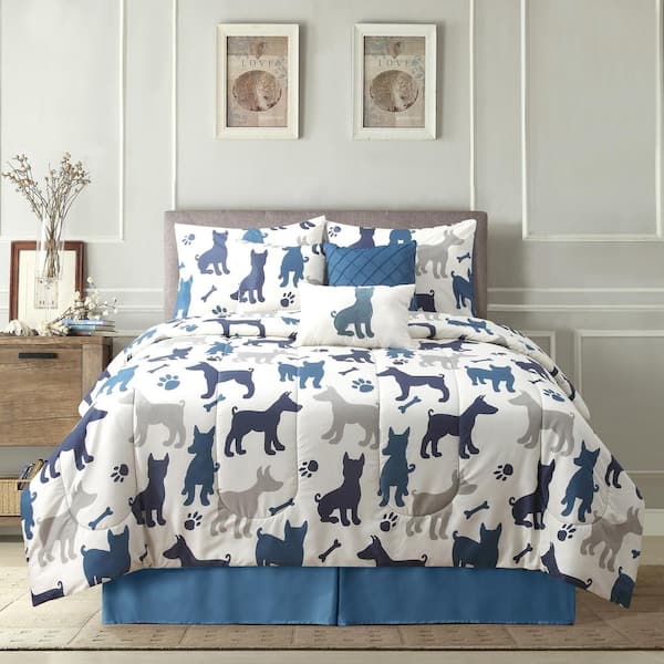 Scooby Grey 6-Piece Polyester Microfiber Comforter Set Twin