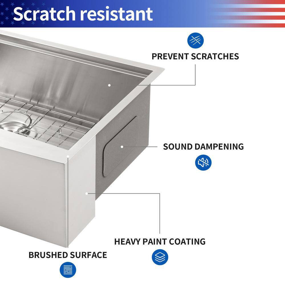 36'' Brushed Nickel Stainless Steel Farmhouse Workstation Sink