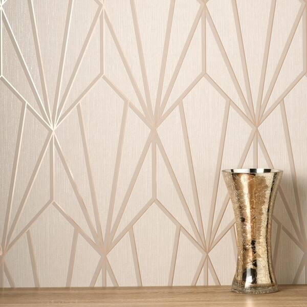 Art Deco Silver Wallpaper