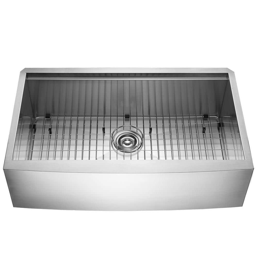 Farmhouse Apron Single Bowl Stainless Steel Kitchen Sink with Accessories