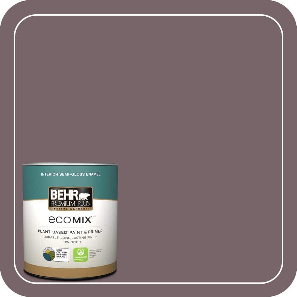 1 qt. #100F-6 Plum Shade Semi-Gloss Enamel EcoMix Plant-Based Interior Paint & Primer price history on PriceWatchPro