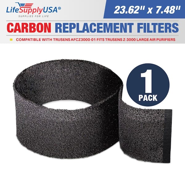 LifeSupplyUSA Carbon Filter Replacement Compatible with TruSens AFCZ3000-01 fits Z-3000 Large Air Purifiers