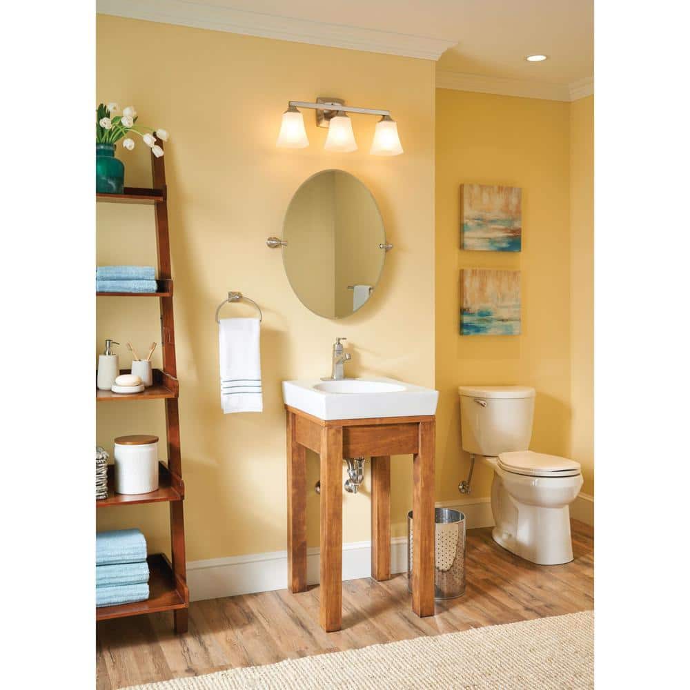 Conway Brushed Nickel Single Hole Bathroom Faucet with Drain Assembly