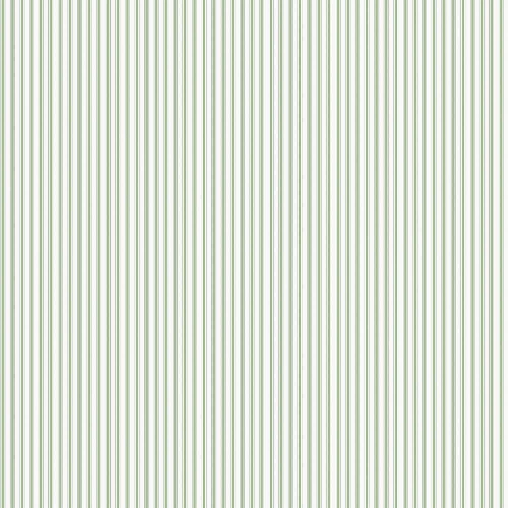 Smart Stripes 3 Green/White Ticking Stripe Matte Finish Non-Pasted Vinyl on