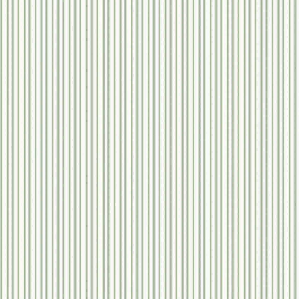 Smart Stripes 3 Green/White Ticking Stripe Matte Finish Non-Pasted Vinyl on
