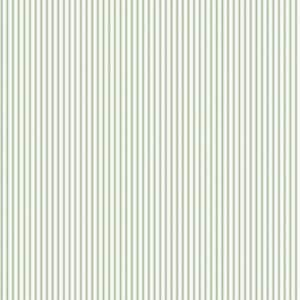 Smart Stripes 3 Green/White Ticking Stripe Matte Finish Non-Pasted Vinyl on Non-Woven Wallpaper Sample