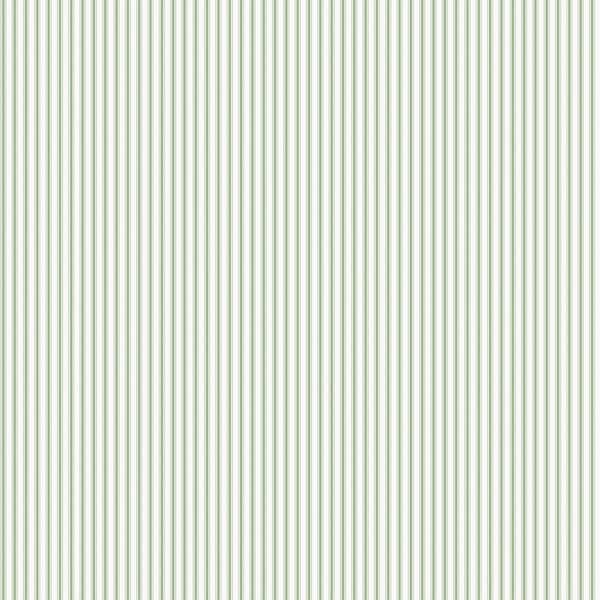 Unbranded Smart Stripes 3 Green/White Ticking Stripe Matte Finish Non-Pasted Vinyl on Non-Woven Wallpaper Sample
