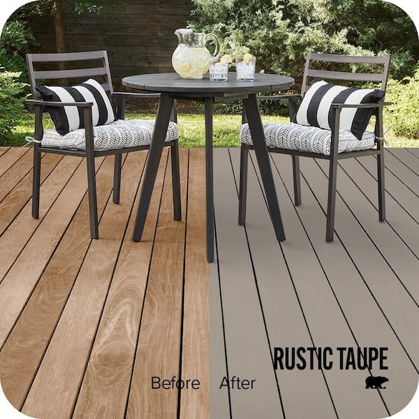 5 gal. #N200-4 Rustic Taupe Solid Color Waterproofing Exterior Wood Stain
