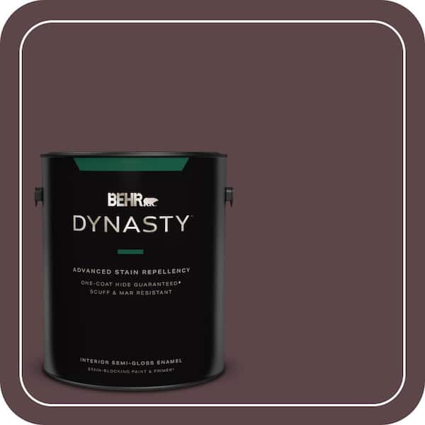 BEHR DYNASTY 1 gal. Home Decorators Collection #HDC-CL-07 Dark Berry Semi-Gloss Enamel Interior Stain-Blocking Paint & Primer