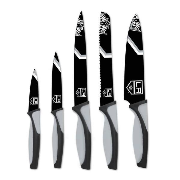 sportsvault NHL 5-Piece Los Angeles Kings Kitchen Knives