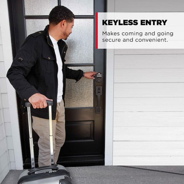 HomeConnect 620 Satin Nickel Traditional Z-Wave Long Range Enabled Keypad Smart Lock with Convenient Keyless Entry