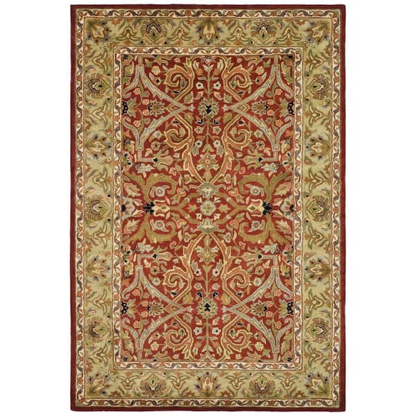 SAFAVIEH Heritage Red/Gold 5 ft. x 8 ft. Antique Border Floral Area Rug