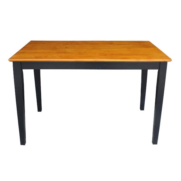 International Concepts Black and Cherry Solid Wood Dining Table
