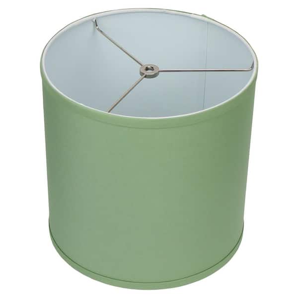 FenchelShades.com 10.5 in. W x 10.5 in. H Celadon/Nickel Hardware Drum Lamp Shade