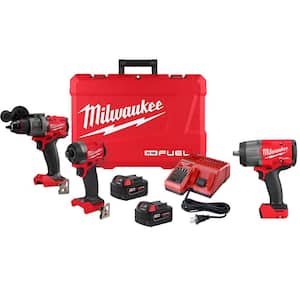 M18 FUEL 18V Lithium-Ion Brushless Cordless Hammer Drill & Impact Driver Combo Kit (2-Tool) w/1/2 in. Impact Wrench