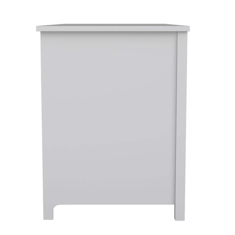 Gray Wood Home Office Desk with Drawer and Filing Cabinet