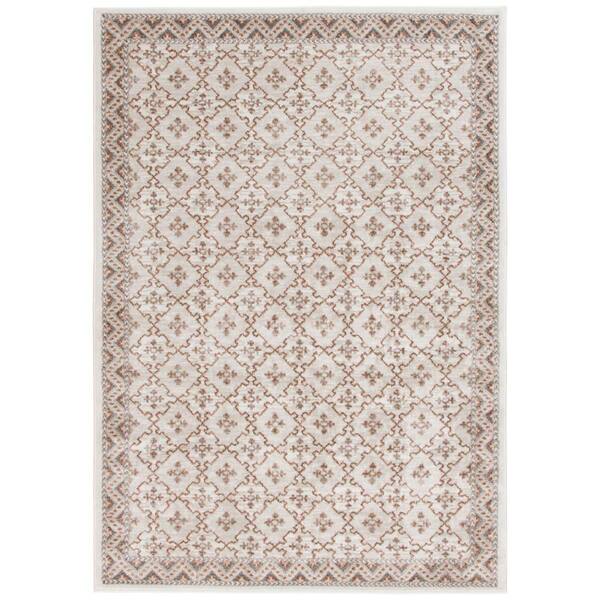 5 ft. x 7 ft. Ivory/Taupe Mosaic Area Rug