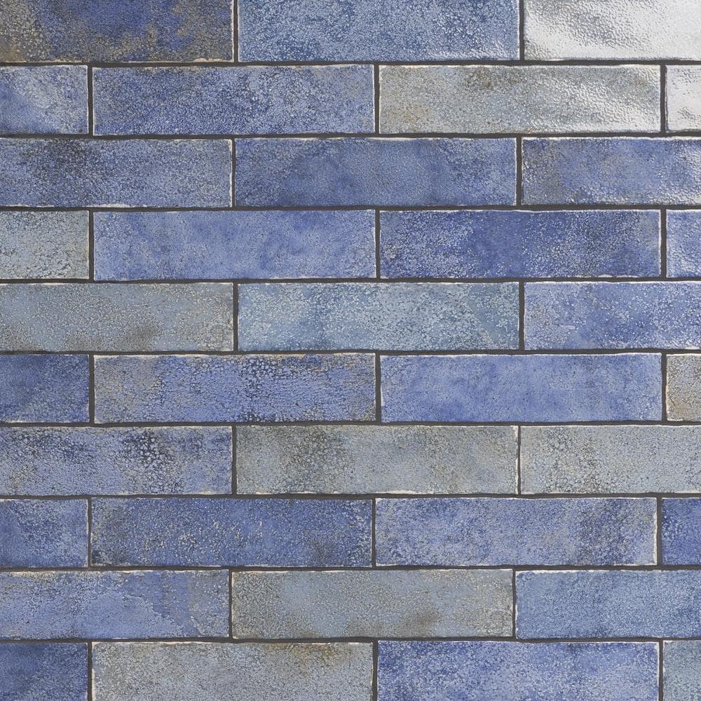 Vandalay Polished Blue 3x12 Subway Tile for Wall and Bath
