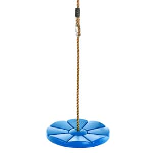 Machrus Swingan Cool Disc Swing With Adjustable Rope Fully Assembled, Blue
