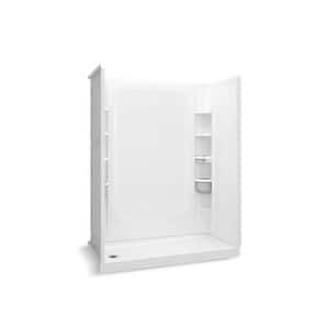 Sterling STORE+ 60 in. L x 30 in. W x 30 in. H 4-Piece Alcove Shower ...