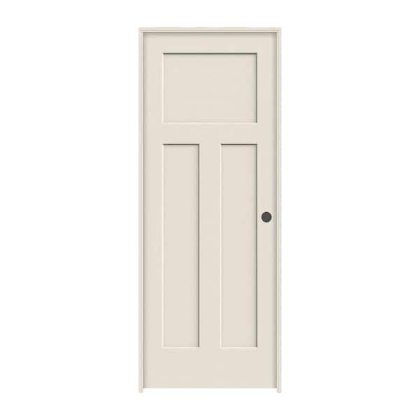 JELD-WEN 32 in. x 80 in. Craftsman Primed Left-Hand Smooth Molded Composite Single Prehung Interior Door
