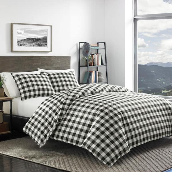 Eddie Bauer Mountain Plaid 3 Piece, Red And Black Buffalo Check Bed Set