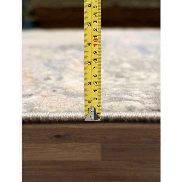 Starburst White 9 ft. x 12 ft. Geometric Polypropylene and Polyester Area Rug