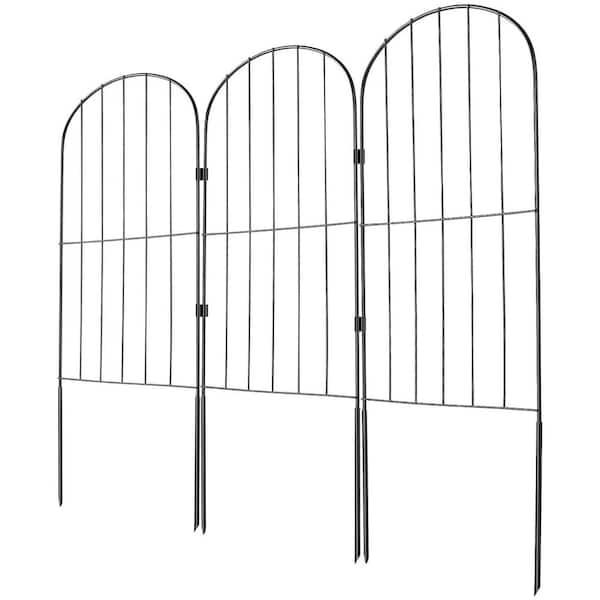 13 in. L x 24 in. H Garden Fence, Animal Barrier, Underground Decorative Garden Fencing with 2in. Spike Spacing, 28-Pack