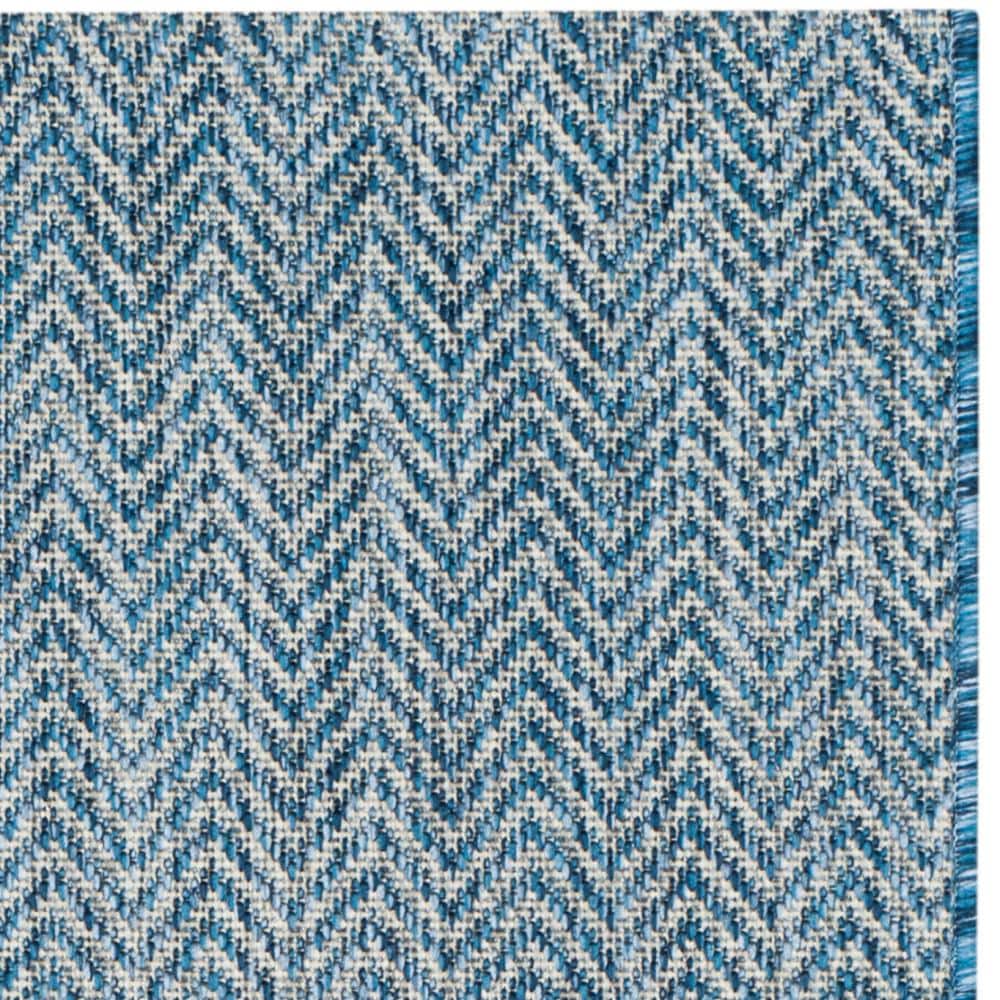 Modern Gray Rectangular Easy-Care Outdoor Area Rug 31in x 4in