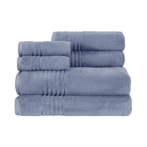 6-Piece Slate Blue Coventry Cotton Towel Set