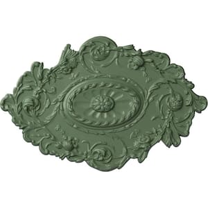 30-1/2" W x 20" H x 1-1/2" Strasbourg Urethane Ceiling, Hand-Painted Athenian Green