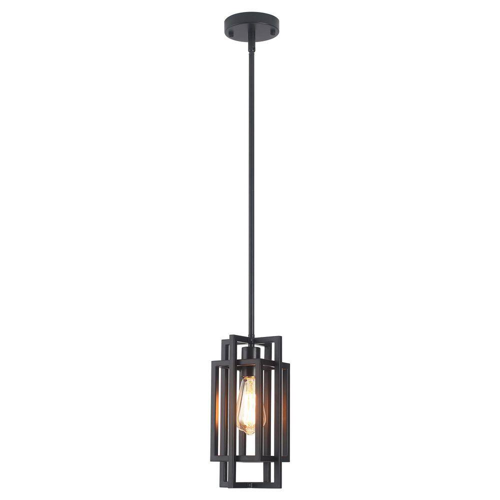 1-Light Black Modern Square Pendant Light Adjustable Mini Kitchen Pendant Lighting for Bedroom Dining Room Entryway price history on PriceWatchPro