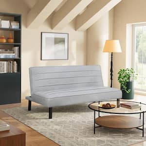Montauk 66.1 in. Light Grey Polyester Twin Size Sofa Bed