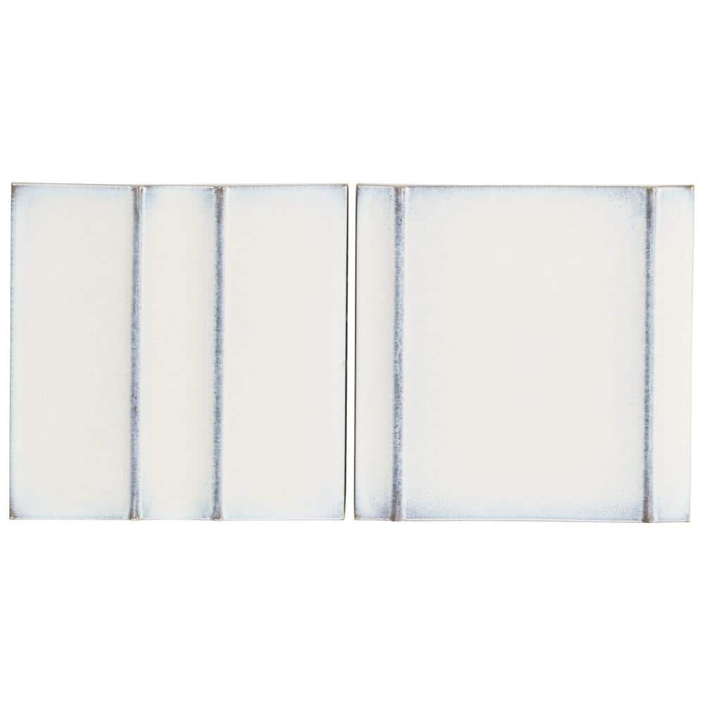 Ivy Hill Tile Hikari Snow White 5.82 in. x 0.39 in. 3D