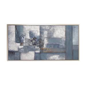 Grey Canvas Contemporary Wall Art 28 in. x 55 in.