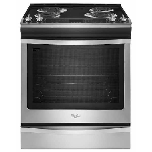 Whirlpool 6.2 cu. ft. Slide-In Electric Range with Self-Cleaning Oven in Stainless Steel