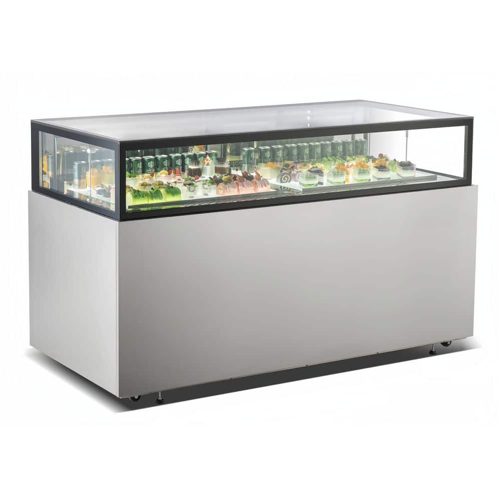 71 in. 20.3 cu. ft. Commercial NSF Auto Defrost Bakery Refrigerator Luxurious Showcase in Stainless Steel