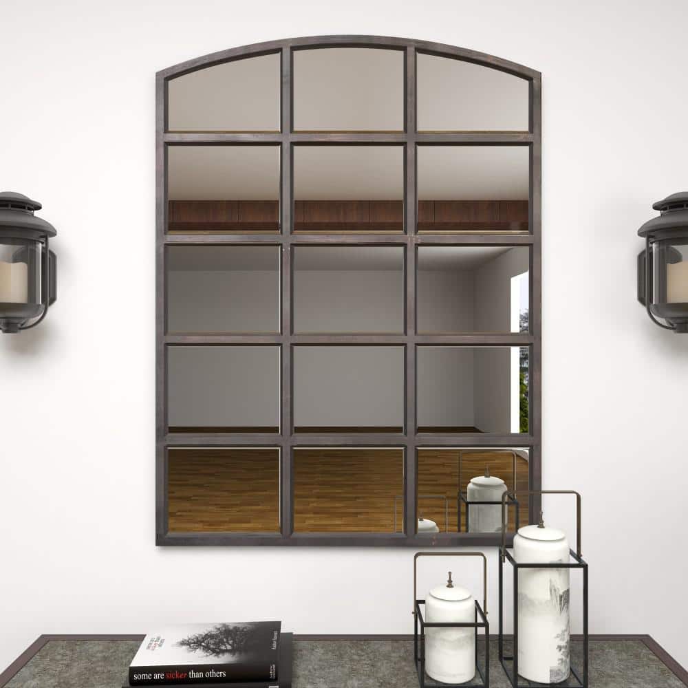 Bronze Wood Rectangular Dresser Mirror 36" x 48"
