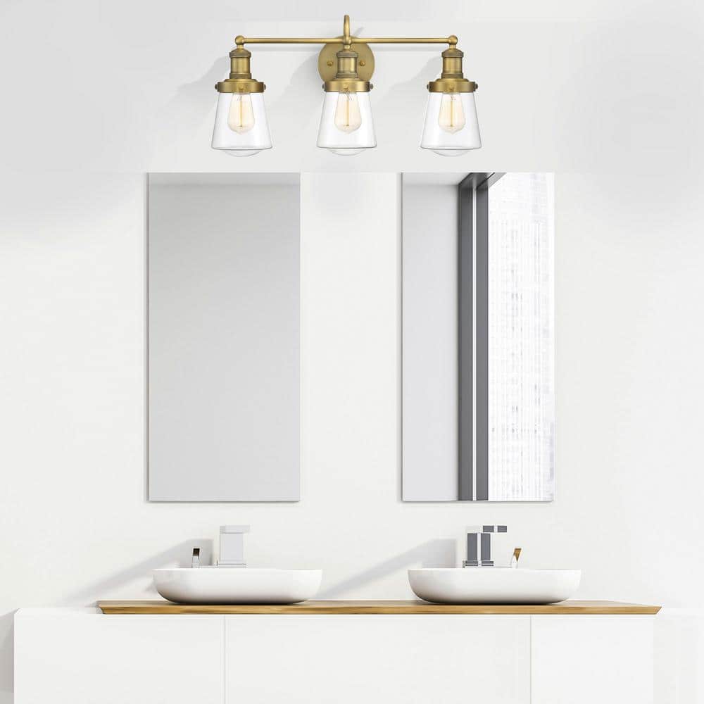 Taylor 22.63" Old Satin Brass Dimmable Bathroom Vanity Light