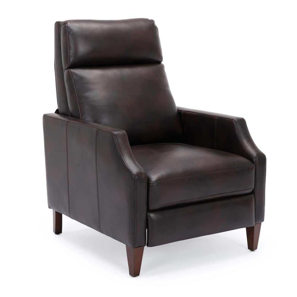 Balantyne Burnished Brown Faux Leather Push Back Recliner