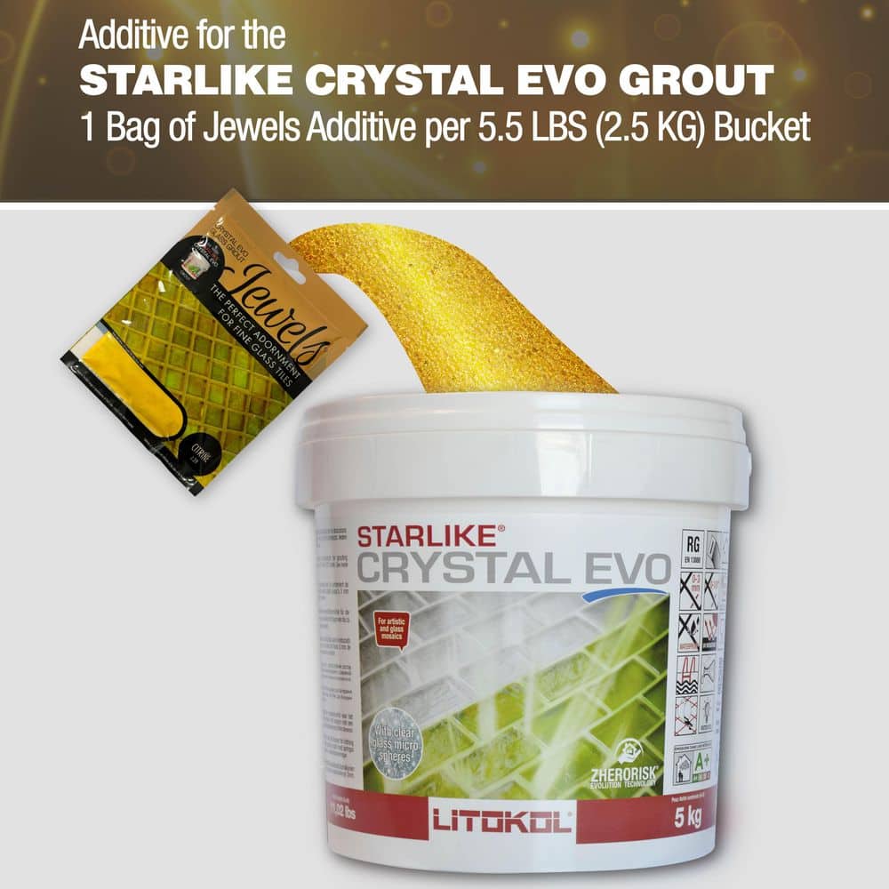 Citrine 75 grams Glass Grout Jewels with Crystal EVO
