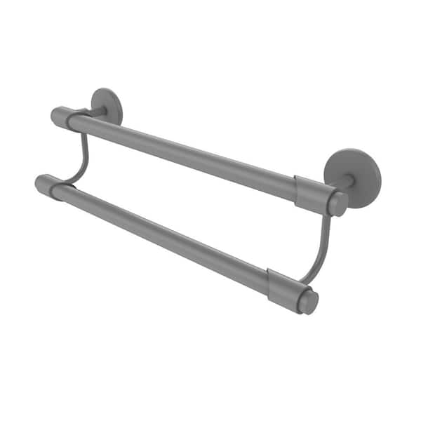 Allied Brass Tribecca Collection 30 in. Wall Mounted Double Towel Bar in Matte Gray