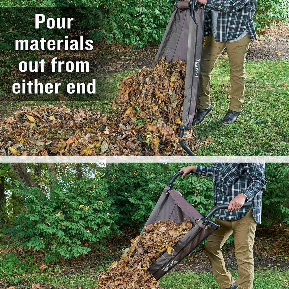 5 cu. ft. Brown Canvas Foldable Garden Wheelbarrow