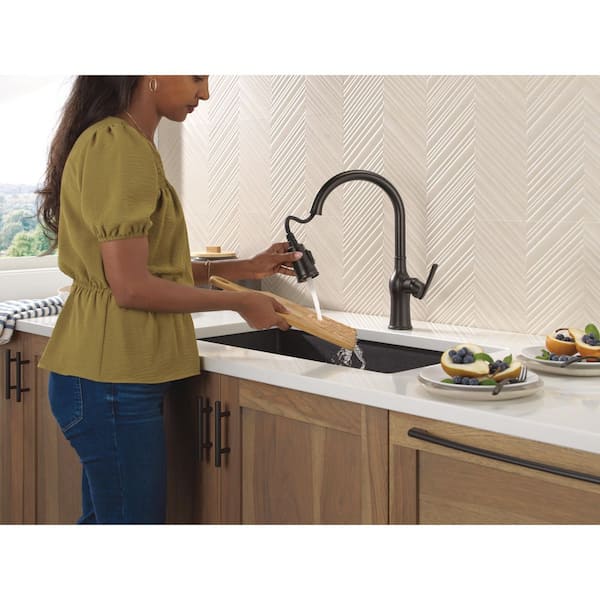 Faryn Venetian Bronze 16.5 in. H Pull Down Sprayer Kitchen Faucet with 360° Swivel Spout