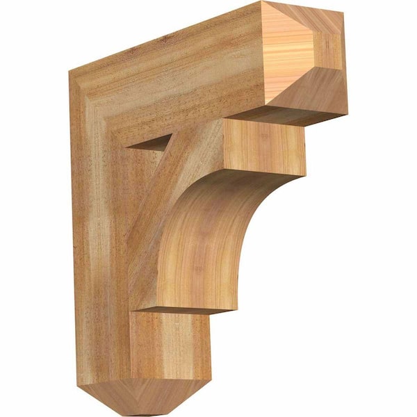 Ekena Millwork 6 in. x 22 in. x 22 in. Western Red Cedar Westlake Craftsman Rough Sawn Bracket