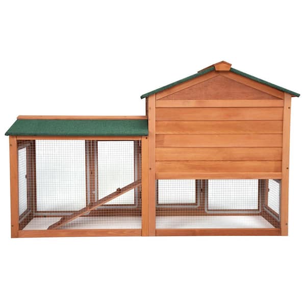 2 tier wooden rabbit hutch