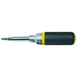 Ratcheting Multi-Bit Screwdriver/Nut Driver- Cushion Grip Handle