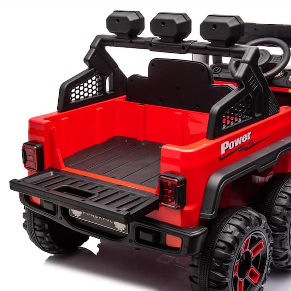 Electric 24V Two Seater Ride On Crawler Truck, online Red