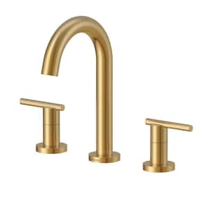 Parma Trim Line 2H Widespread Lavatory Faucet with Metal Touch Down Drain 1.2 GPM Brushed Bronze in Diameter, Deck Mount